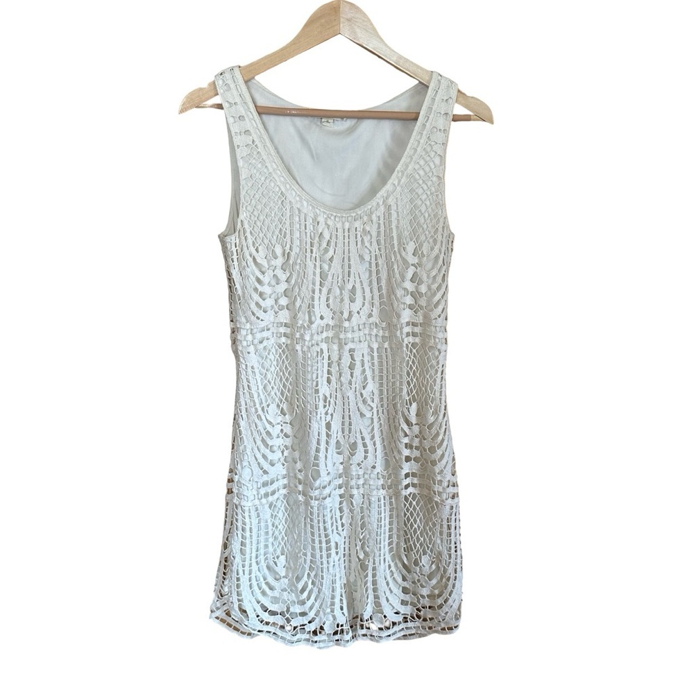 Urban Outfitters Staring at Stars Crochet Mini Dress Sleeveless Festival Boho 8